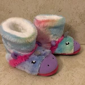 Toddler girl totes plush slippers size 11-12c